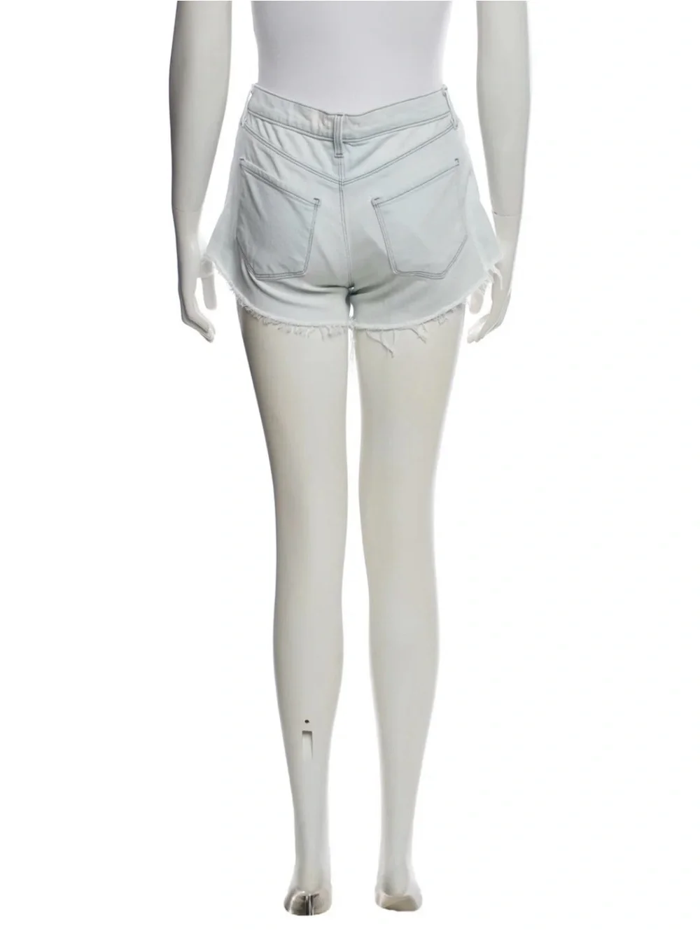 L'AGENCE Light Wash Denim Cutoff Shorts